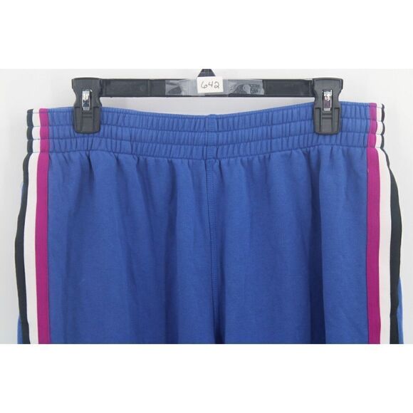 NIKE BASKETBALL SHORTS SIZE XLT XL TALL BLUE WITH STRIPES & POCKETS - Picture 2 of 5